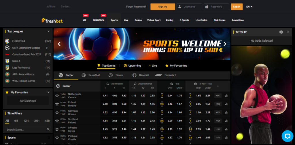 Freshbet Casino sports betting