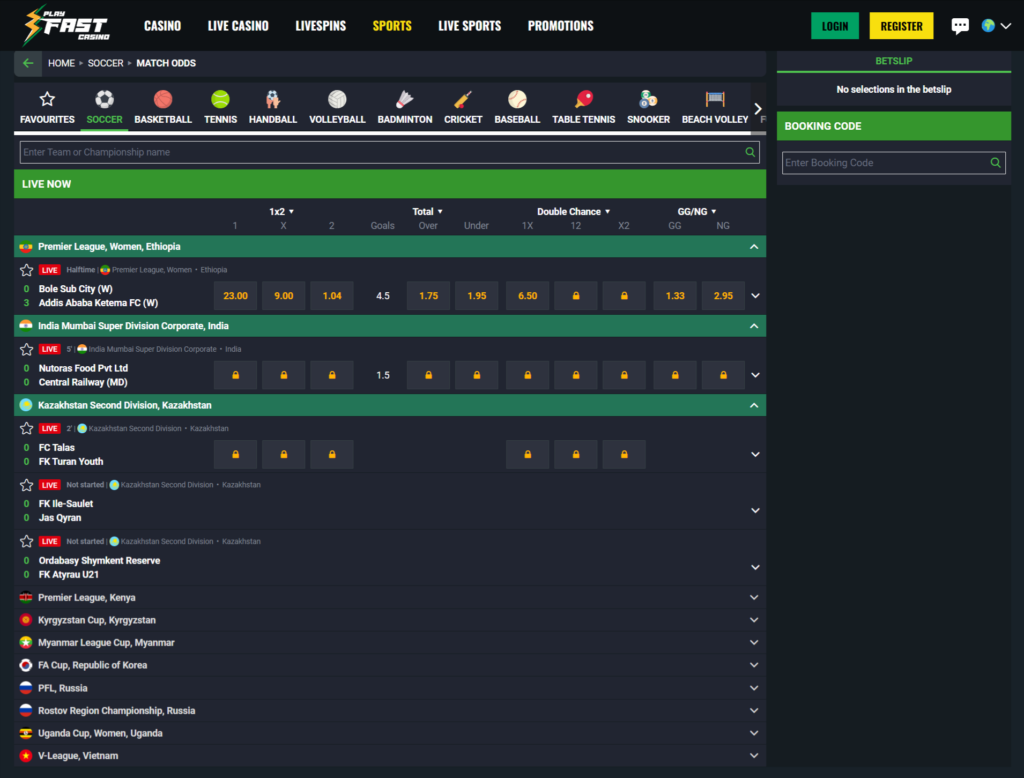 Playfast Casino Sports
