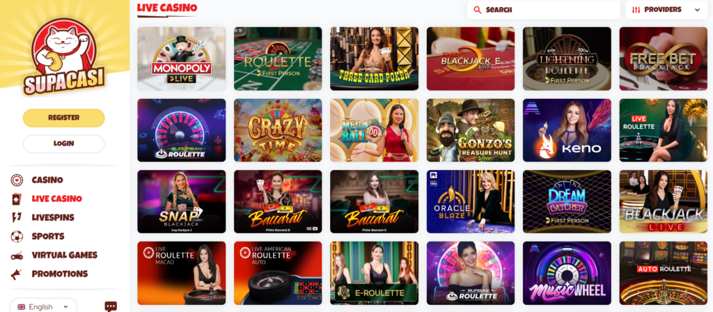 Supacasi Casino Live Casino