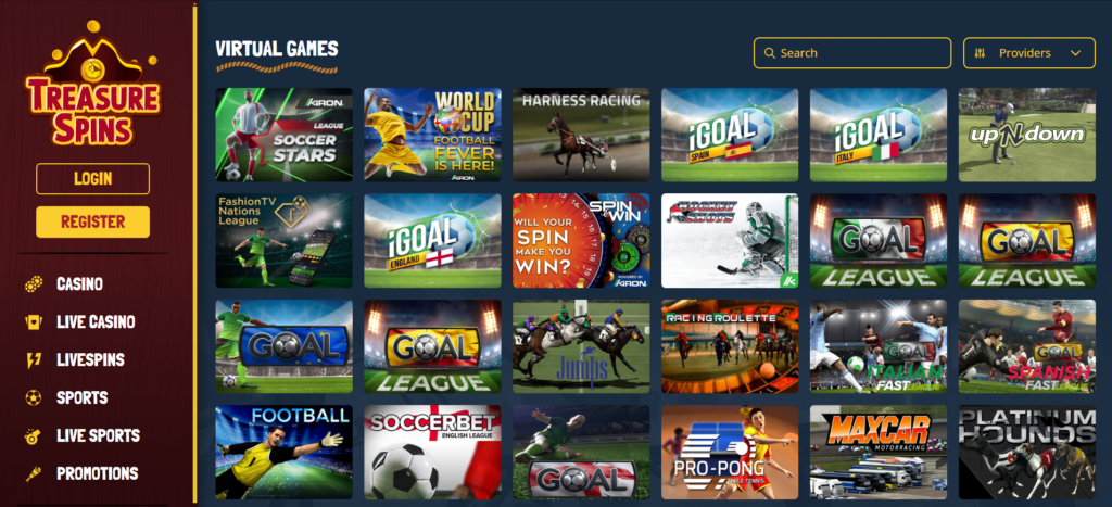 Treasure Spins Casino Virtual